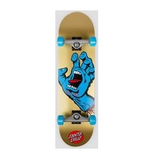 Santa Cruz Screaming Hand 8.25" Skateboard blue, braun, Uni