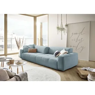 Candy Big-Sofa Cord 3-Sitzer Blau
