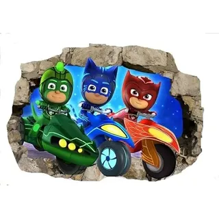 PJ Wandaufkleber für Kinderzimmer, Jungen und Mädchen, PJ, Größe L