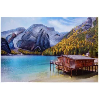 MCW Wandgemälde Landschaft MCW-H25, Leinwandbild Sandgemälde Gemälde, handgemaltes XL Handgemalt 80x120cm