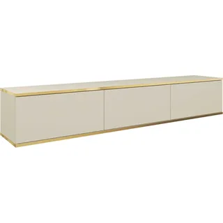 Hängendes TV Schrank - Modernes Design mit Push-to-Open-Funktion. Farbe: BEIGE, D: L: 175 cm, H: 30 cm, T: 32 cm. TV Lowboard, TV Board, TV Sideboard Hängend, Wandschrank hängend - Beige