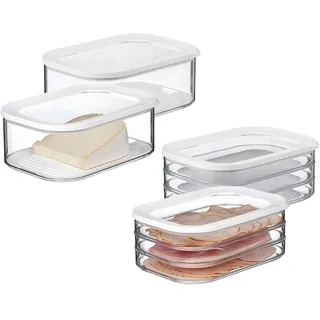 Mepal MODULA Aufschnittdosen XL 4er Set weiß - Weiß