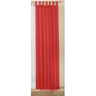 Transparente einfarbige Gardine aus Voile, viele attraktive Farbe, 245x140, Rot, 61000