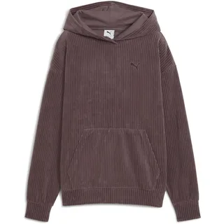 Puma Essentials Elevated Comfort Hoodie Velour Rib Lila M