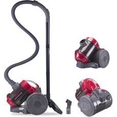 BEPER P202ASP200 Staubsauger Mit Kabel Powerful Ohne Beutel-Vacuum Cleaner Compact, Cyclonic 3L, rot, 800 W, 3 liters
