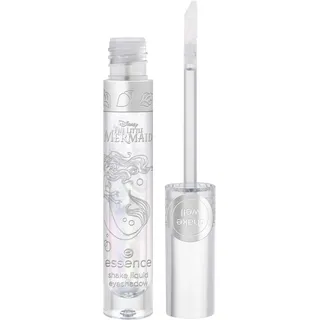 Essence Disney THE LITTLE MERMAID shake liquid eyeshadow, Lidschatten, Nr. 01, Weiss, schimmernd, glitzernd, vegan, Nanopartikel frei, ohne Parfüm, ölfrei, 1er Pack (3.6ml)