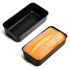 TEAMFAR Kastenform, 2-teiliges Edelstahl Brotbackform Brotform mit Antihaftbeschichtung, Kastenbackform perfekt für Kuchen & Brote, Königskuchenform - 23,5 x 12,6 x 6,2 cm, Gesund & Leicht zu reinigen