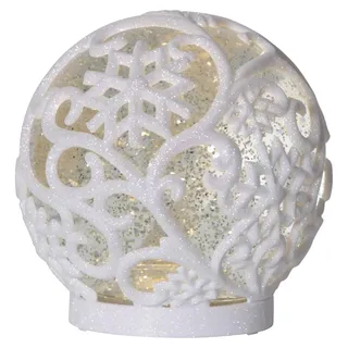 Star Trading ++LED-Schneekugel "Frost", weiss / Glitzer - Weiß