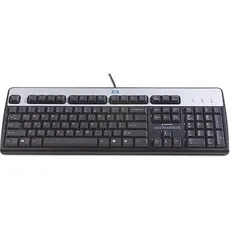 HP Keyboard Windows 8 USB 2.0 (FR), Tastatur, Schwarz, Silber