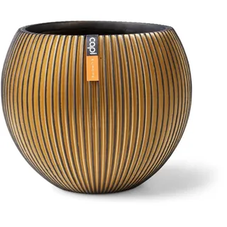 Capi Europe - Gefäß Kugel Groove Indoor - 30x25 - Gold - Blumentopf für drinnen - CAPI Indoor - BGVGB104