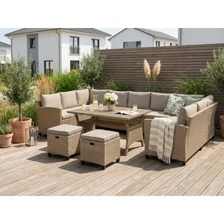 Konifera Gartenlounge-Set Rotterdam 20-tlg. Grau/Beige