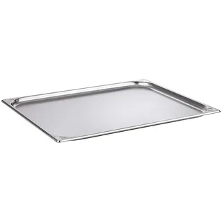 APS GN-Behälter 2/1 Gastronormbehälter Edelstahl/Abmessungen 65 x 53 cm/Höhe 2 cm/Volumen 5 Liter, Edelstahlfarben