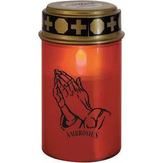 Ambrosius Elektronisches Grablicht Ewiglicht 200 Tage inkl. Batterie Rot