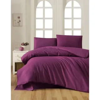 L'Essentiel Linge de Maison, Purple, Ranforce King-Size-Bettbezug-Set (FR), 100 % BAUMWOLLE RANFORCE, Lila, 240 x 220 cm - Lila
