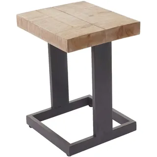 Sitzhocker HWC-A15, Hocker Fußhocker Holzhocker, Tanne Holz rustikal massiv MVG-zertifiziert 48x36x3