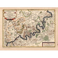 De Fer, N: Historische Karte: Die MOSEL 1703 von Grevenmache