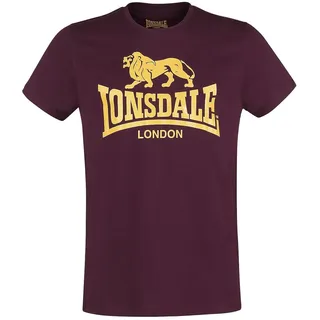 Lonsdale London Logo Männer T-Shirt rot M 100% Baumwolle Basics, Casual Wear, Streetwear