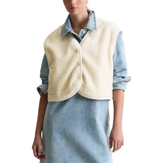 Marc O'Polo Marc OߴPolo Denim Damen Weste aus Teddy-Sweat Cropped