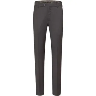 Anzughose MEYER "Bonn", Herren, Gr. 27, N + K Gr, grau (anthrazit), Obermaterial: 100% Wolle WO., uni, slim fit, Hosen Anzughose, mit Französischen Seitentaschen