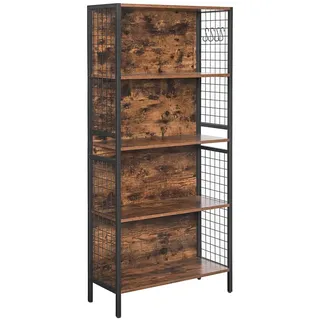 VASAGLE Bücherregal 74 x 30 x 155 cm Braun