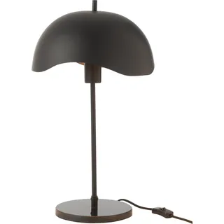 J-Line Tischlampe Metall/Marmor Schwarz - milchig, Naturbelassen, Transparent