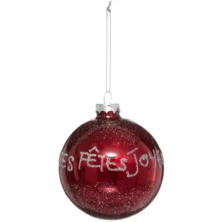 Weihnachtskugel aus Glas, 90 mm, Bedruckt