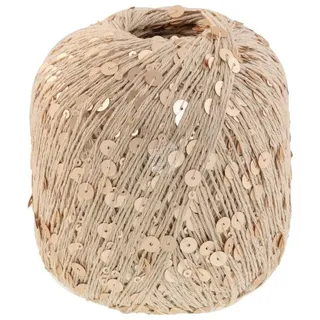 Lana Grossa 5 x 100 g Cosmo Pailettengarn Beilaufgarn Glitzergarn Effektgarn Stricken - 10 | Sandbeige