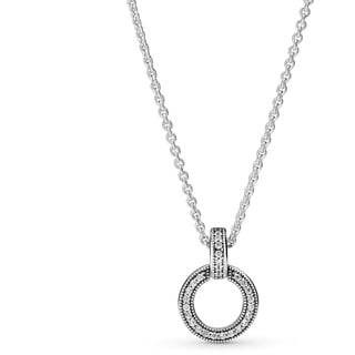 Pandora Double Circle Pendant & Necklace