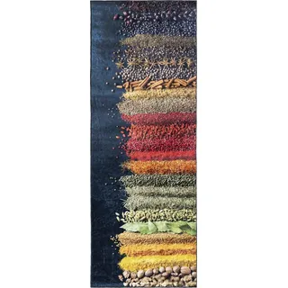 Küchen-Teppich Mazovia - Teppich für die Küche mit Aufschrift - Rutschfest, Maschinenwaschbar - 80 x 200 cm - Braun