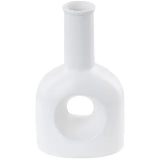 Beliani Blumenvase Porzellan weiß Thebes , Weiß , Keramik , Mode , 22 cm , Dekoration, Vasen, Keramikvasen