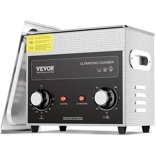 Vevor 3L Ultraschallreiniger mit Heiztimer und Korb professionelle digitale Schallkavitationsmaschine, 120 W Reinigungsmaschine für Uhreninstrumente Brillen Münzen Metallteile Werkzeuge Silber