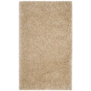 SAFAVIEH Zottelig Teppich für Wohnzimmer, Esszimmer, Schlafzimmer - Polar Shag Collection, Kurzer Flor, Hell beige, 122 X 183 cm