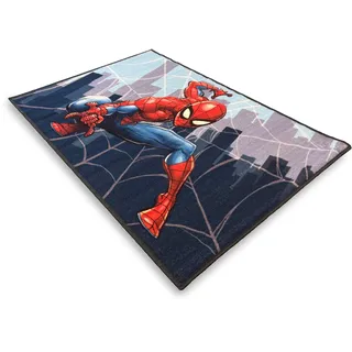 Teppich mit rutschfestem Spiderman für Kinderzimmer, Digitaldruck, Größe 80 x 120 cm, Disney Marvel