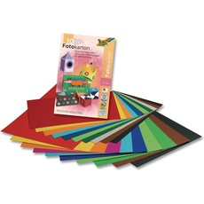 Bild Fotokartonblock farbig sortiert Fotopapier, 220x330mm, 300g/m2, 10 Blatt (606)