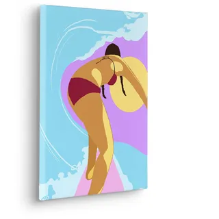 KOMAR Leinwandbild »Tube Riding - Größe 30 x 40 cm« Natur 1 Stk. tlg. Keilrahmenbild mi Echtholzrahmen, bunt