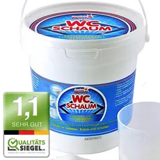 WC Reiniger Schaum - Kraftvoller Kalkentferner & Urinsteinlöser - WC Pulver Zauberschaum bekannt aus dem TV - Idealer Kloreiniger (1 Kg (1x Pack))