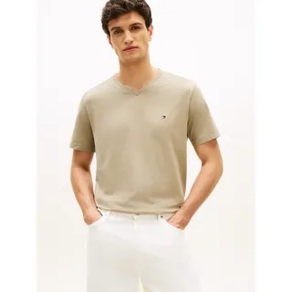 Tommy Hilfiger Herren, T-Shirt Kurzarm Essential Tee mit V-Ausschnitt,