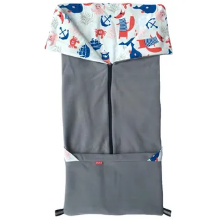 BYBOOM Universal Baby Fußsack und Decke 2in1 für Kinderwagen/Buggy, kuschelig-weiche Kinderdecke, Unterlage, Krabbeldecke 100x100cm doppelseitig, flauschig, ideal vom Frühling bis Herbst