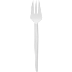 100 Stück - Messer/Gabel, 13 cm, Weiß
