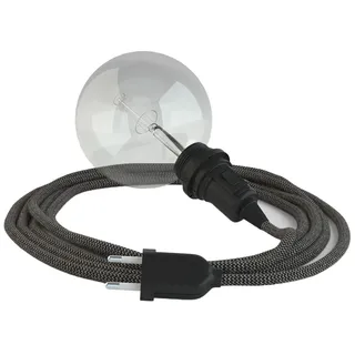 Creative Cables Rd74 Zigzag 5 M Hängeleuchte Für Lampenschirm - Anthracite / Black - One Size