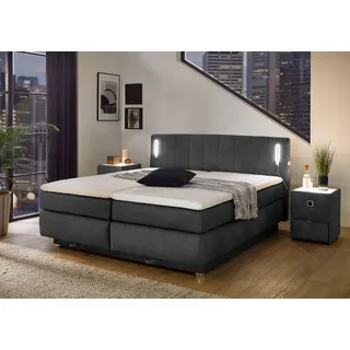 JOB Boxspringbett KATI, 180 x 200 cm - 108 cm), grau