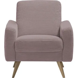 exxpo - sofa fashion Sessel »Samso, Loungesessel« elegant und bequem, aktueller Cord Bezug