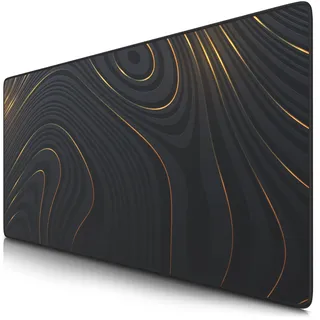 TITANWOLF - XXL Speed Gaming Mauspad 900 x 400mm - XXL Mousepad - Tischunterlage Large Size - verbessert Präzision und Geschwindigkeit - Abstract Lines #2