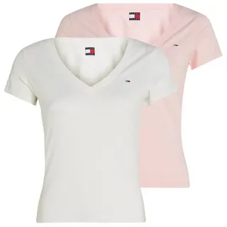 Tommy Hilfiger TJW 2PACK V-Neck Tee Ecru/Precious Pink XS