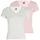 Tommy TJW 2PACK V-Neck Tee Ecru/Precious Pink XS
