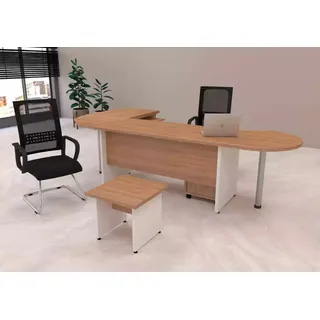Designer Set 2 tlg Moderne Arbeitszimmer Büro Komplett Eckschreibtisch