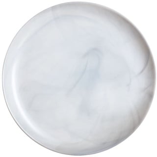 Luminarc Diwali Marble - Grauer Teller 25cm - 6 Stück - aus Opal - Mikrowellengeeignet und spülmaschinenfest - widerstandsfähig und langlebig