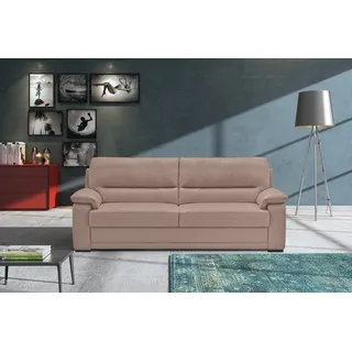 2,5-Sitzer EGOITALIANO "Doris, modernes Designersofa, Ledersofa mit erstklassiger Sitzqualität", rosa (millenium rose), B:192cm H:90cm T:93cm, Leder »BULL« (echtes Rindsleder). Geschliffenes, pigmentiertes und behandeltes Rindsleder mit einer Dicke von 1, 3-1, 5 mm. Dieses Leder zeigt eine ziemlich weiche Hand mit einem halb undurchsichtigen Aussehen. Es handelt sich um ein geschütztes Leder. Eine leichte Deckschicht schützt sie vor Flecken, ohne ihre ursprünglichen Eigenschaften zu verändern. Die