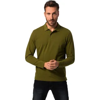 JP 1880 Herren Piquee 1/1 Poloshirt, Moosgrün, 3XL