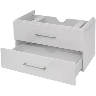 MCW Premium Waschbeckenunterschrank Weiß , Holz , 89x54x46 cm , Badezimmer, Badmöbel, Waschbeckenunterschränke